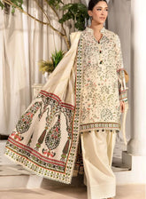 M Basics Elaheh By Maria B Printed Lawn 3 Piece Unstitched Suit MB25EMV1 D-02