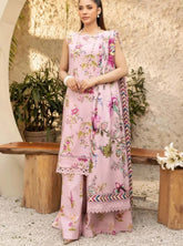 M Basics Elaheh By Maria B Printed Lawn 3 Piece Unstitched Suit MB25EMV1 D-04