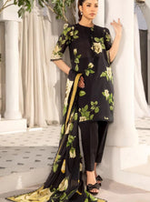 M Basics Elaheh By Maria B Printed Lawn 3 Piece Unstitched Suit MB25EMV1 D-07