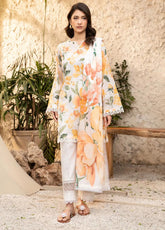 M Basics Elaheh By Maria B Printed Lawn 3 Piece Unstitched Suit MB25EMV1 D-08