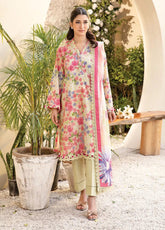 M Basics Elaheh By Maria B Printed Lawn 3 Piece Unstitched Suit MB25EMV1 D-11