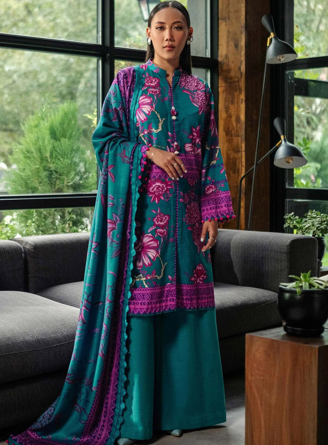 M Basics Mirage By Maria B Printed Khaddar 3 Piece Unstitched Suit MB24MBM D-03B M Basics Mirage By Maria B Printed Khaddar 3 Piece Unstitched Suit MB24MBM D-03B