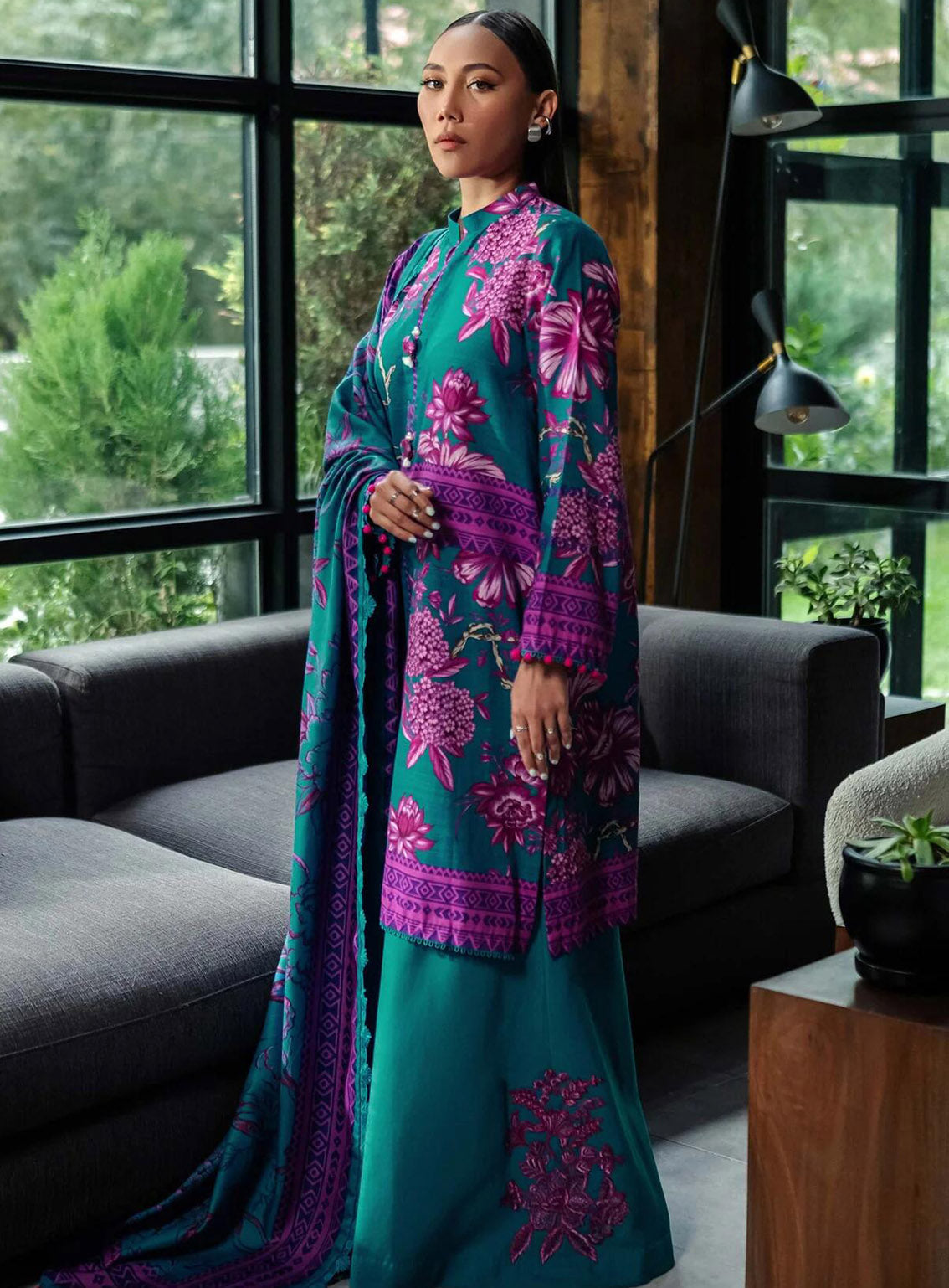 M Basics Mirage By Maria B Printed Khaddar 3 Piece Unstitched Suit MB24MBM D-03B M Basics Mirage By Maria B Printed Khaddar 3 Piece Unstitched Suit MB24MBM D-03B