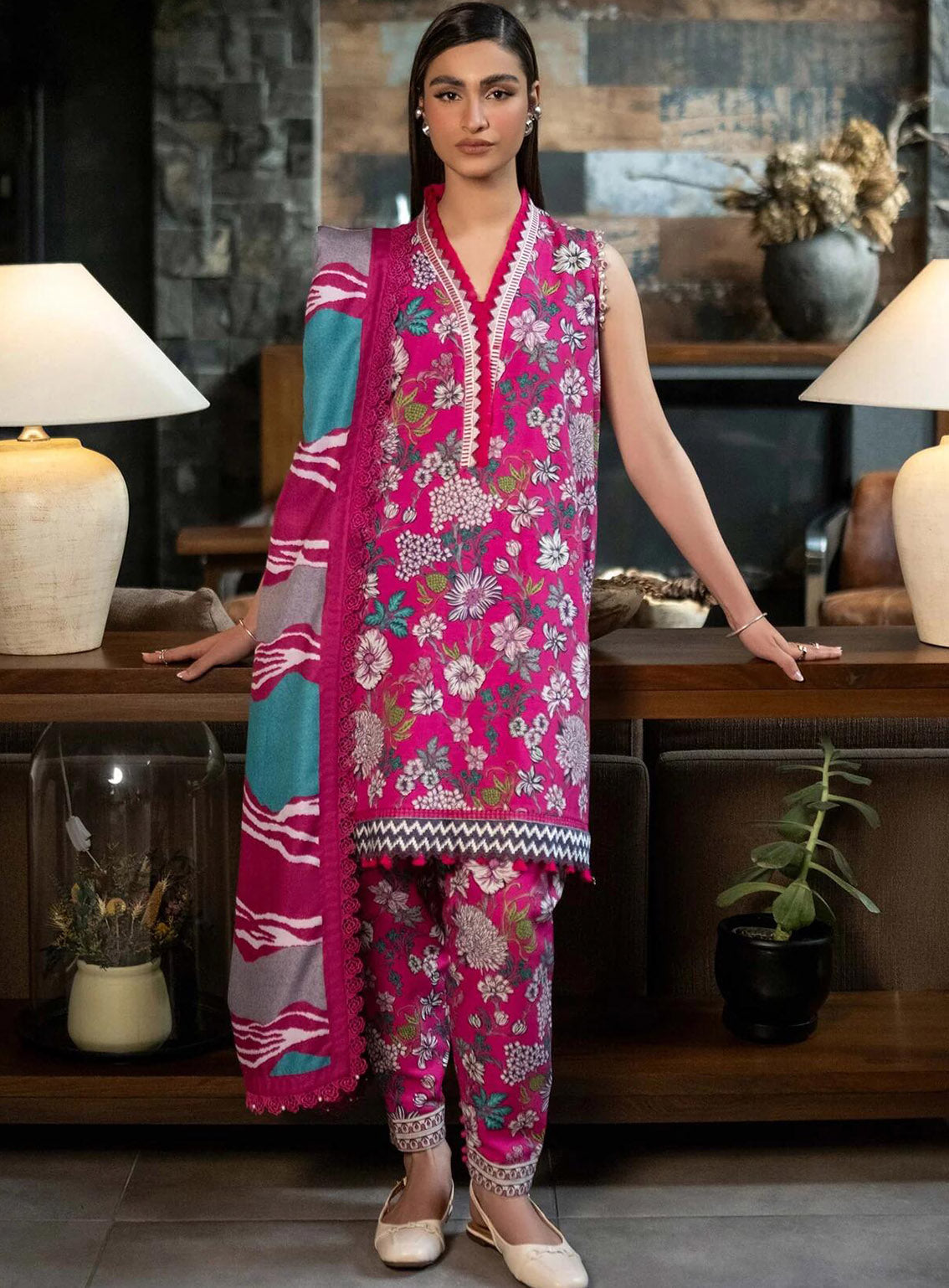 M Basics Mirage By Maria B Printed Khaddar 3 Piece Unstitched Suit MB24MBM D-04A M Basics Mirage By Maria B Printed Khaddar 3 Piece Unstitched Suit MB24MBM D-04A