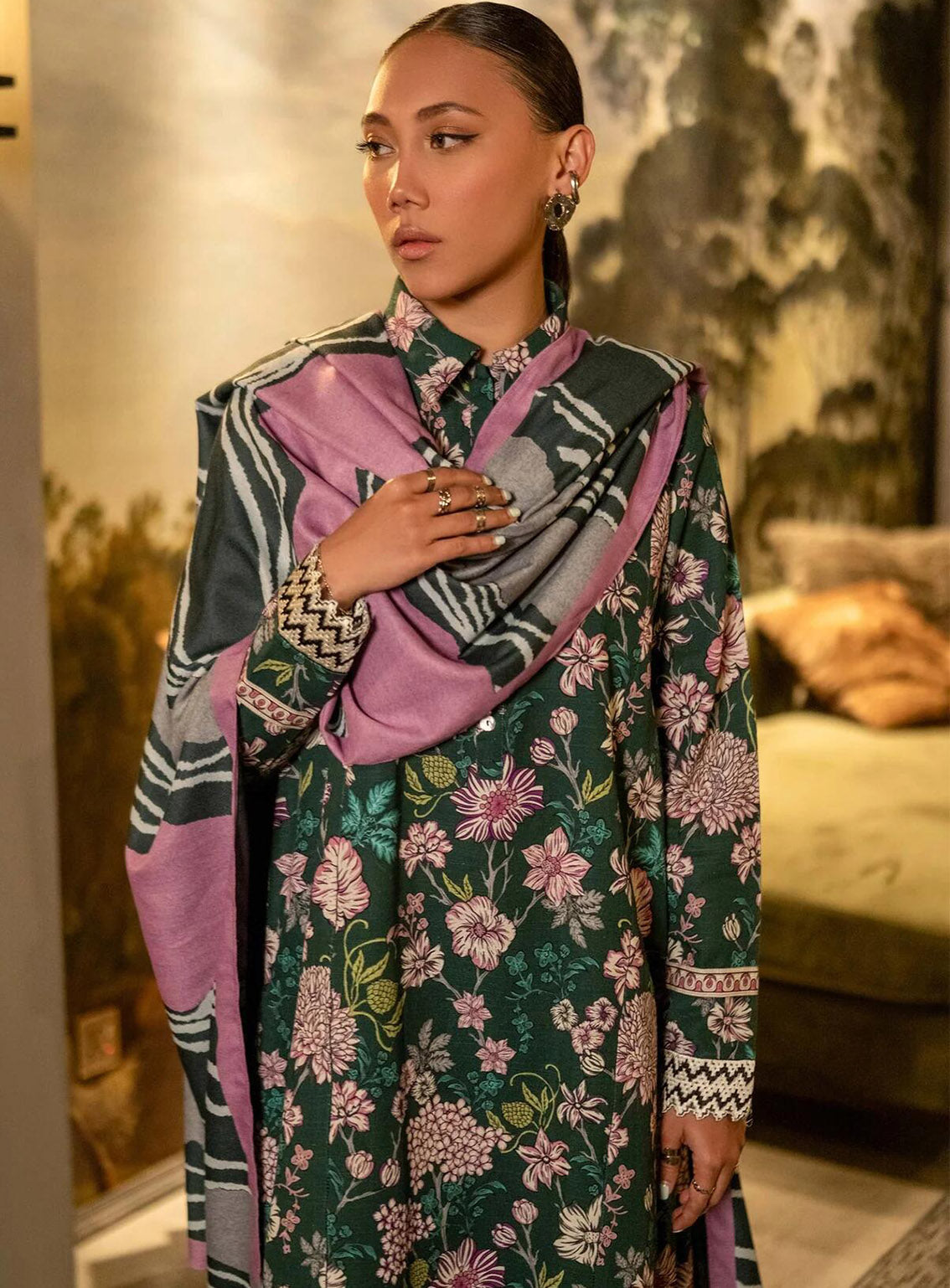 M Basics Mirage By Maria B Printed Khaddar 3 Piece Unstitched Suit MB24MBM D-04B M Basics Mirage By Maria B Printed Khaddar 3 Piece Unstitched Suit MB24MBM D-04B