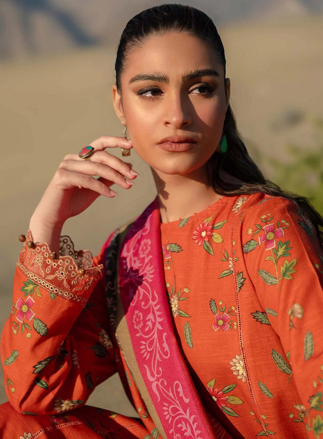 M Basics Mirage By Maria B Printed Khaddar 3 Piece Unstitched Suit MB24MBM D-05B M Basics Mirage By Maria B Printed Khaddar 3 Piece Unstitched Suit MB24MBM D-05B