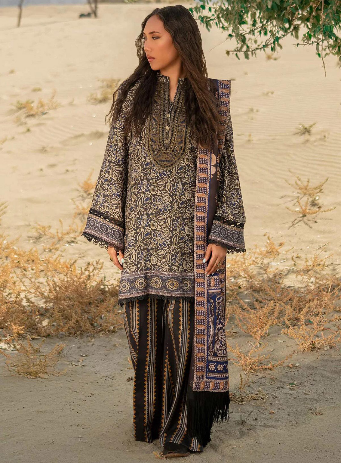 M Basics Mirage By Maria B Printed Marina 3 Piece Unstitched Suit MB24MBM D-11A M Basics Mirage By Maria B Printed Marina 3 Piece Unstitched Suit MB24MBM D-11A