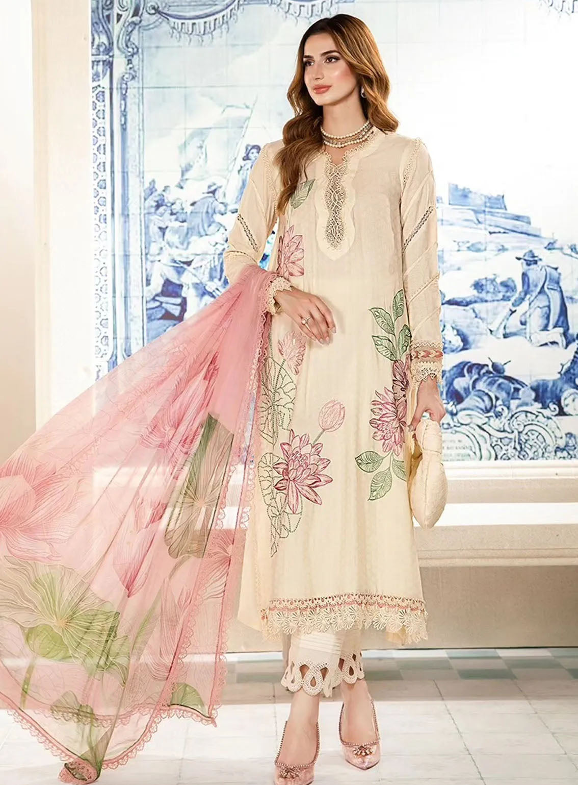 M Prints By Maria B Eid Embroidered Lawn 3 Piece Unstitched Suit MB24E2 1A M Prints By Maria B Eid Embroidered Lawn 3 Piece Unstitched Suit MB24E2 1A