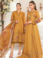 M Prints By Maria B Eid Embroidered Lawn 3 Piece Unstitched Suit MB24E2 2A