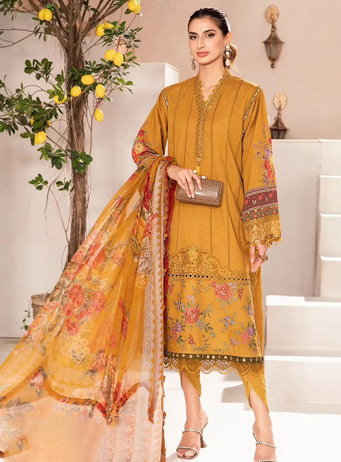 M Prints By Maria B Eid Embroidered Lawn 3 Piece Unstitched Suit MB24E2 2A M Prints By Maria B Eid Embroidered Lawn 3 Piece Unstitched Suit MB24E2 2A