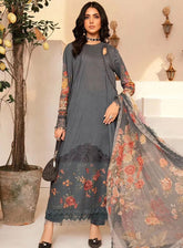 M Prints By Maria B Eid Embroidered Lawn 3 Piece Unstitched Suit MB24E2 2B