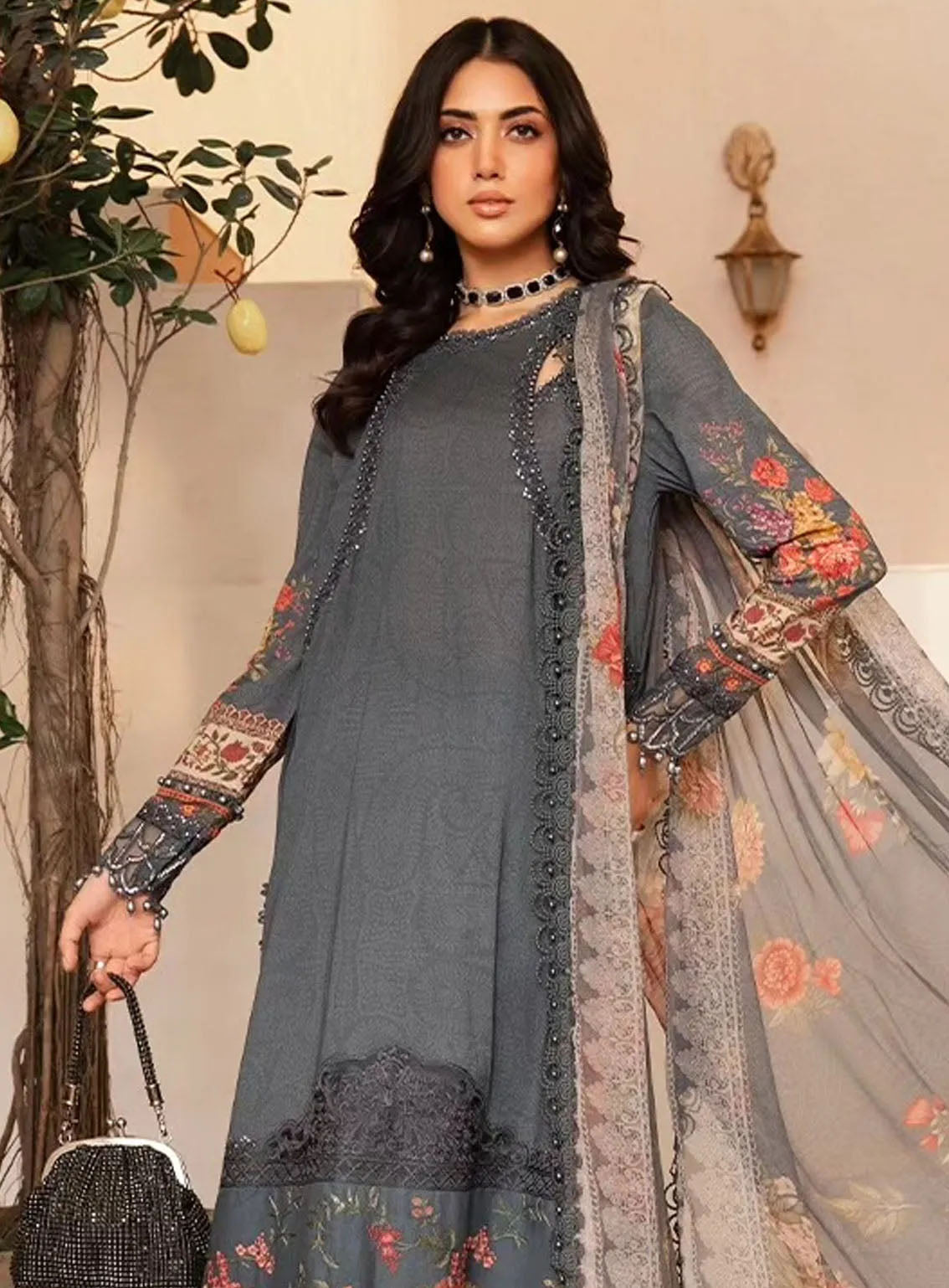 M Prints By Maria B Eid Embroidered Lawn 3 Piece Unstitched Suit MB24E2 2B M Prints By Maria B Eid Embroidered Lawn 3 Piece Unstitched Suit MB24E2 2B