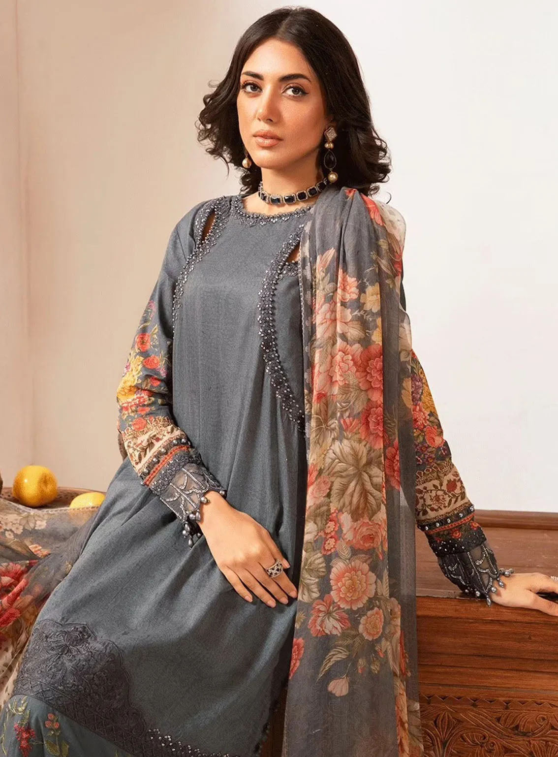 M Prints By Maria B Eid Embroidered Lawn 3 Piece Unstitched Suit MB24E2 2B M Prints By Maria B Eid Embroidered Lawn 3 Piece Unstitched Suit MB24E2 2B