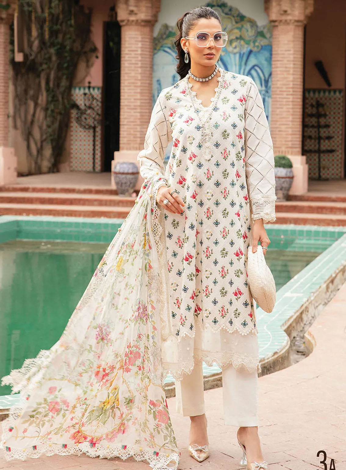 M Prints By Maria B Eid Embroidered Lawn 3 Piece Unstitched Suit MB24E2 3A M Prints By Maria B Eid Embroidered Lawn 3 Piece Unstitched Suit MB24E2 3A