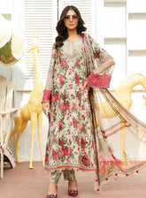 M Prints By Maria B Eid Embroidered Lawn 3 Piece Unstitched Suit MB24E2 4B
