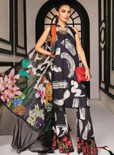 M Prints By Maria B Eid Embroidered Lawn 3 Piece Unstitched Suit MB24E2 5A