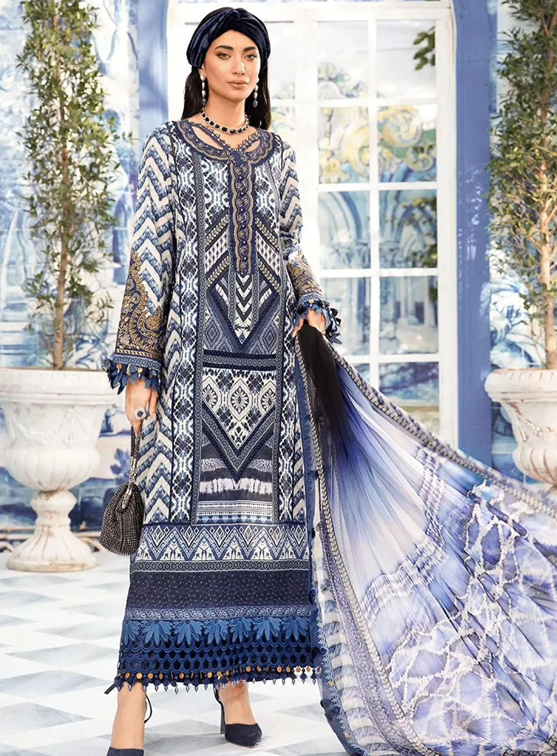 M Prints By Maria B Eid Embroidered Lawn 3 Piece Unstitched Suit MB24E2 8B M Prints By Maria B Eid Embroidered Lawn 3 Piece Unstitched Suit MB24E2 8B