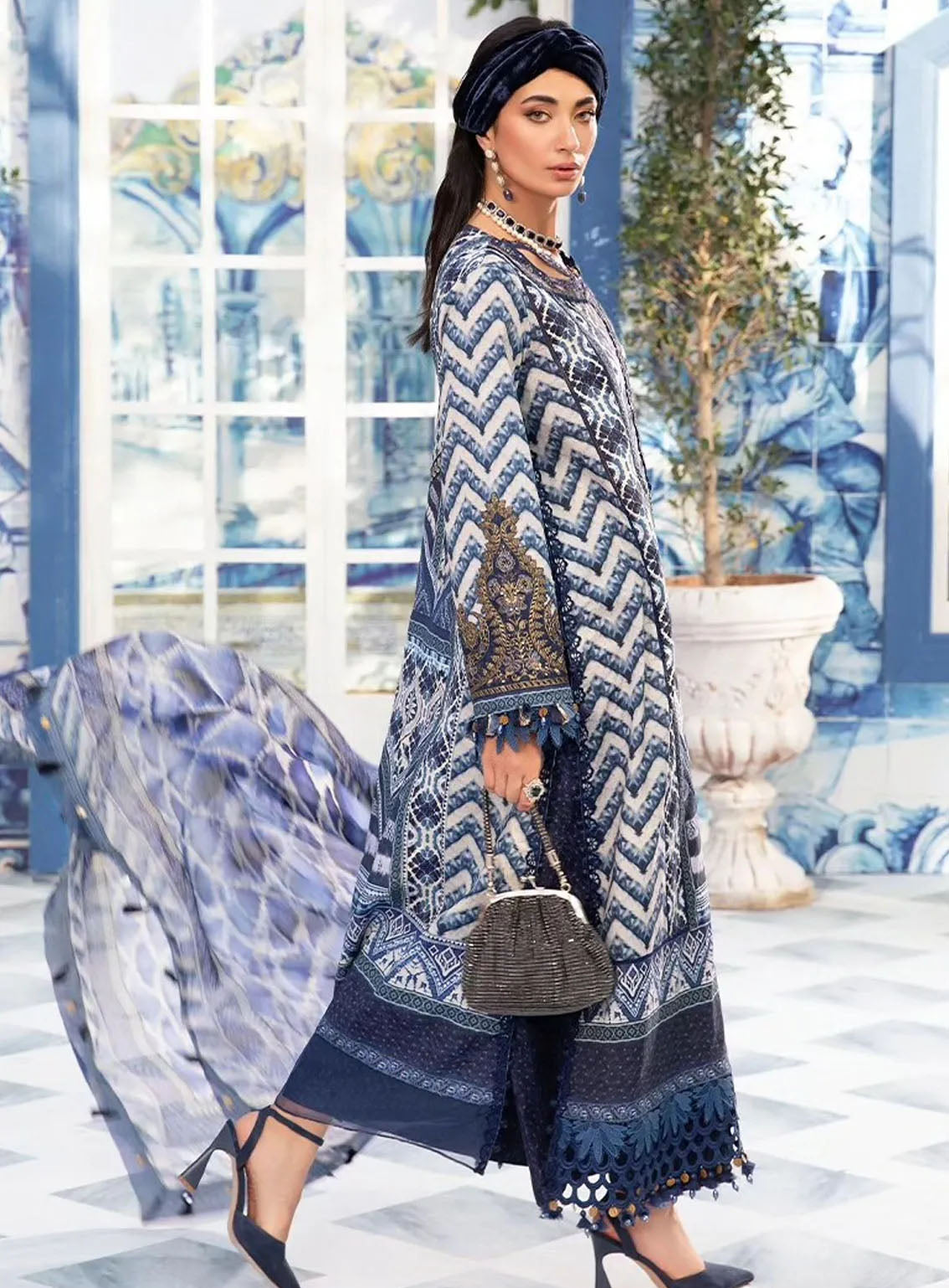 M Prints By Maria B Eid Embroidered Lawn 3 Piece Unstitched Suit MB24E2 8B M Prints By Maria B Eid Embroidered Lawn 3 Piece Unstitched Suit MB24E2 8B