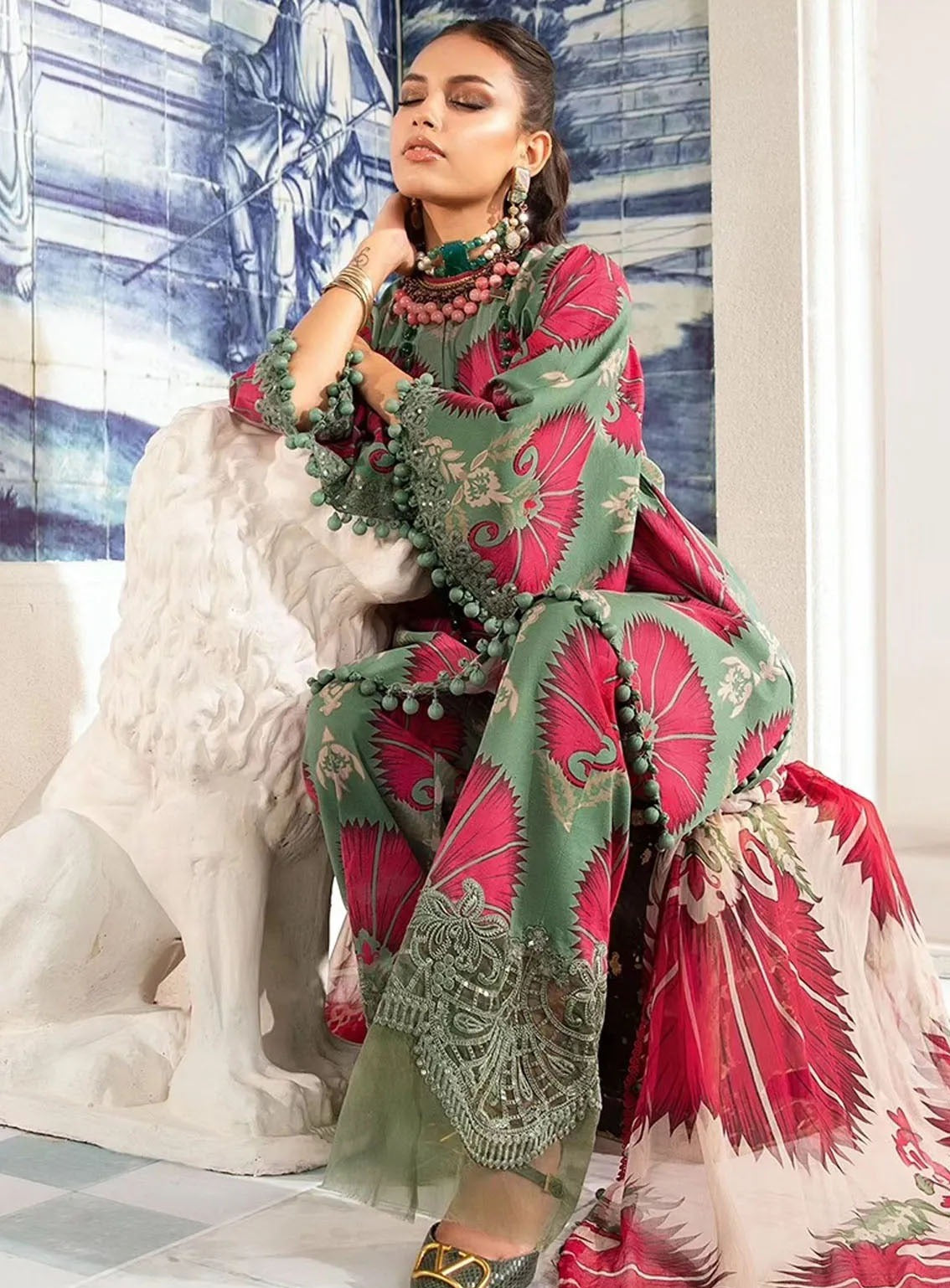 M Prints By Maria B Eid Embroidered Lawn 3 Piece Unstitched Suit MB24E2 9A M Prints By Maria B Eid Embroidered Lawn 3 Piece Unstitched Suit MB24E2 9A