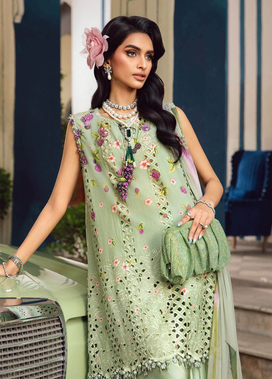 M.Prints By Maria B Embroidered Cambric Suits Unstitched 3 Piece MB25FE MPT-2706-A M.Prints By Maria B Embroidered Cambric Suits Unstitched 3 Piece MB25FE MPT-2706-A