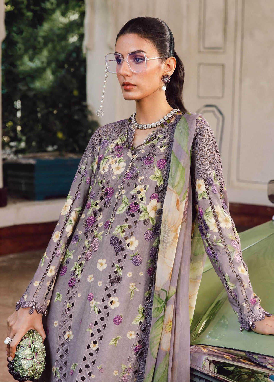 M.Prints By Maria B Embroidered Cambric Suits Unstitched 3 Piece MB25FE MPT-2706-B M.Prints By Maria B Embroidered Cambric Suits Unstitched 3 Piece MB25FE MPT-2706-B