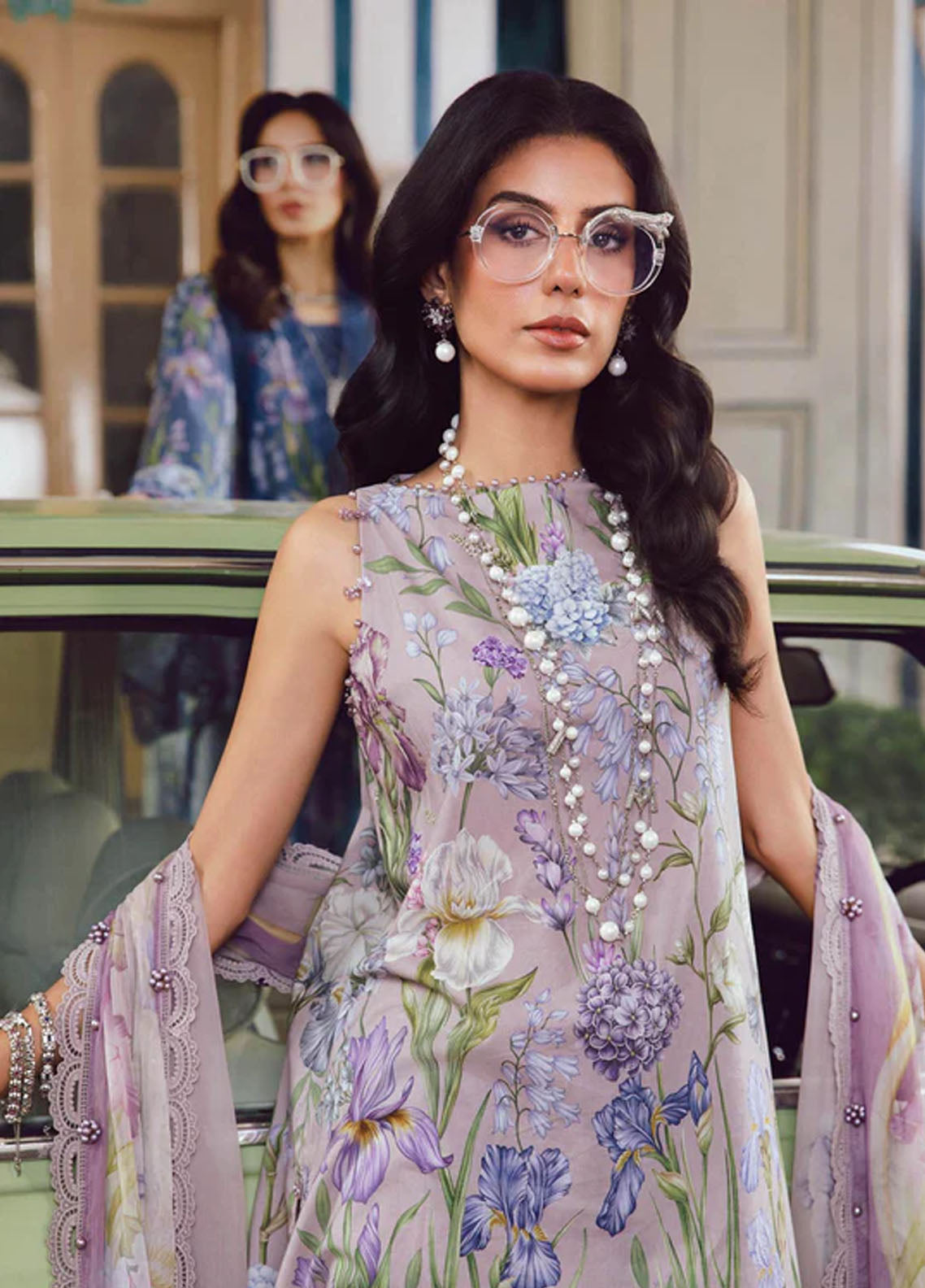 M.Prints By Maria B Embroidered Cambric Suits Unstitched 3 Piece MB25FE MPT-2708-A M.Prints By Maria B Embroidered Cambric Suits Unstitched 3 Piece MB25FE MPT-2708-A