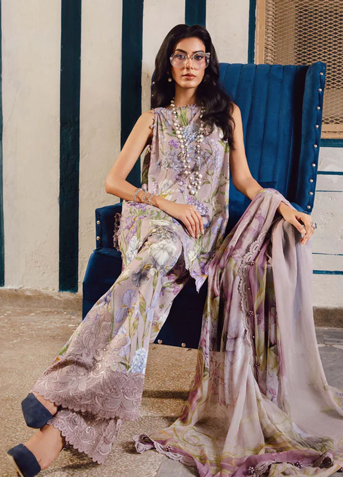 M.Prints By Maria B Embroidered Cambric Suits Unstitched 3 Piece MB25FE MPT-2708-A M.Prints By Maria B Embroidered Cambric Suits Unstitched 3 Piece MB25FE MPT-2708-A