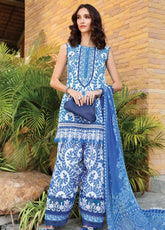 M.Prints By Maria B Embroidered Lawn 3 Piece Unstitched Suit MB25S MPT-2504-B
