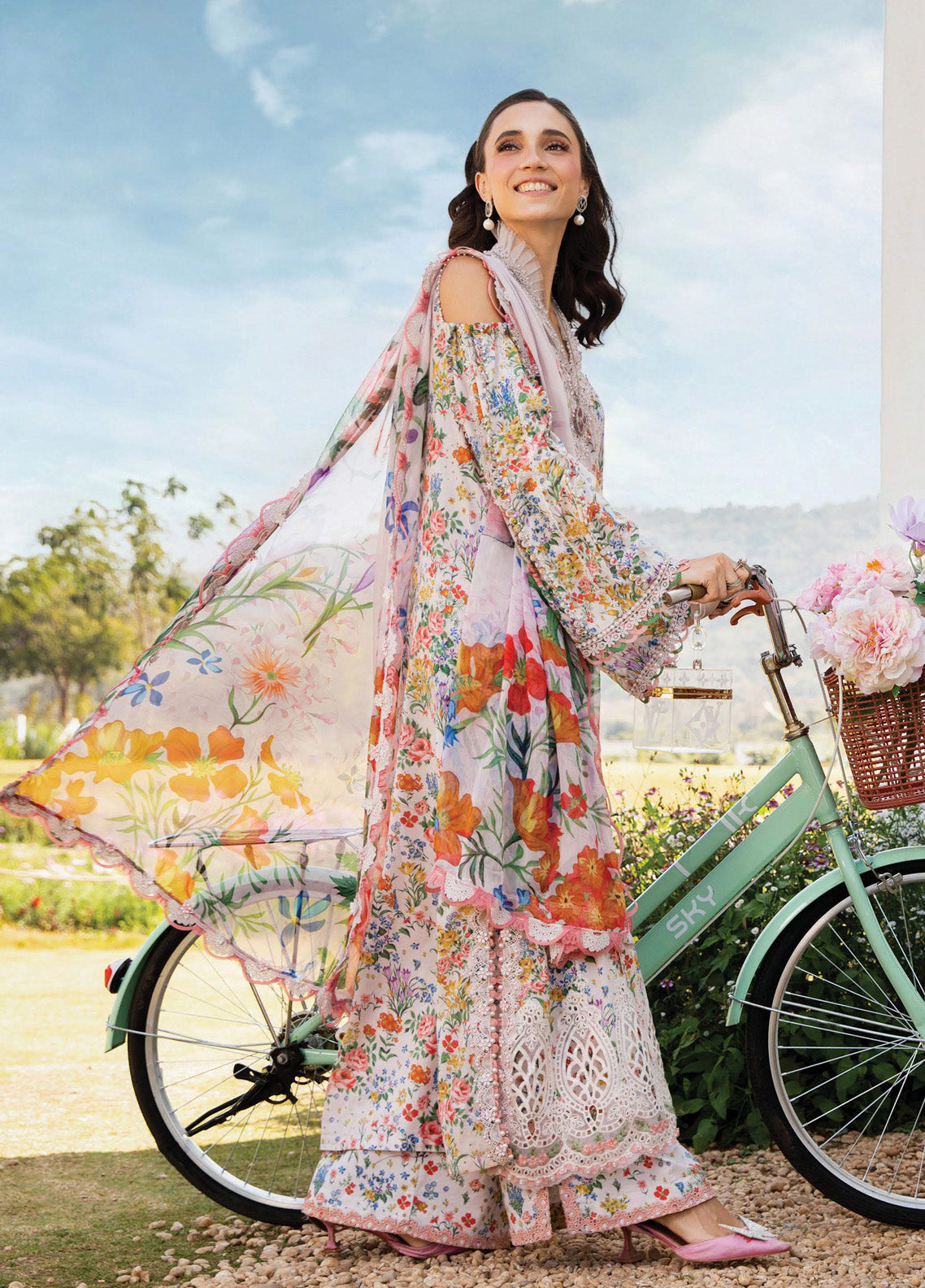 M.Prints By Maria B Embroidered Lawn 3 Piece Unstitched Suit MB25S MPT-2507-A M.Prints By Maria B Embroidered Lawn 3 Piece Unstitched Suit MB25S MPT-2507-A