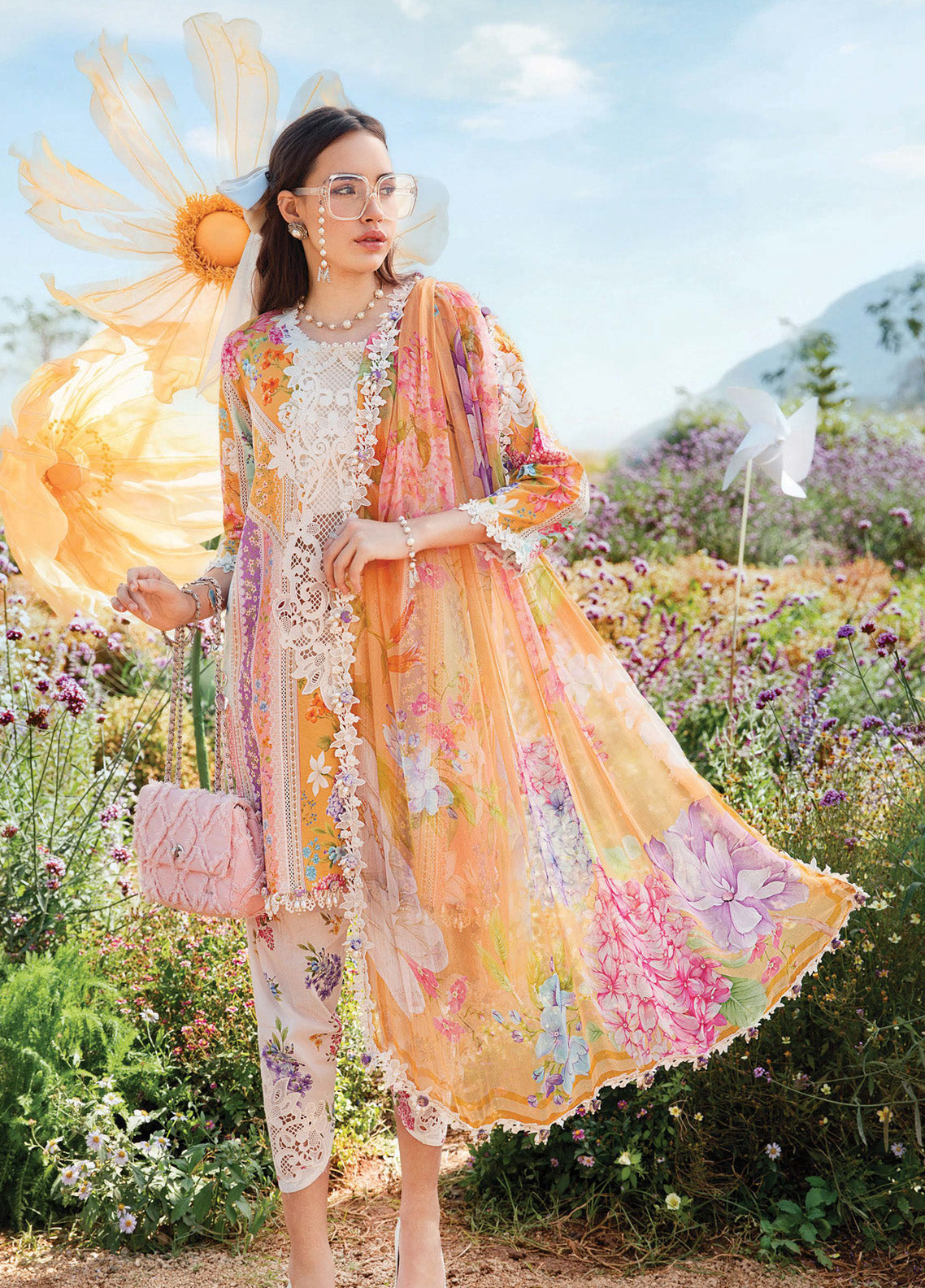 M.Prints By Maria B Embroidered Lawn 3 Piece Unstitched Suit MB25S MPT-2509-A M.Prints By Maria B Embroidered Lawn 3 Piece Unstitched Suit MB25S MPT-2509-A