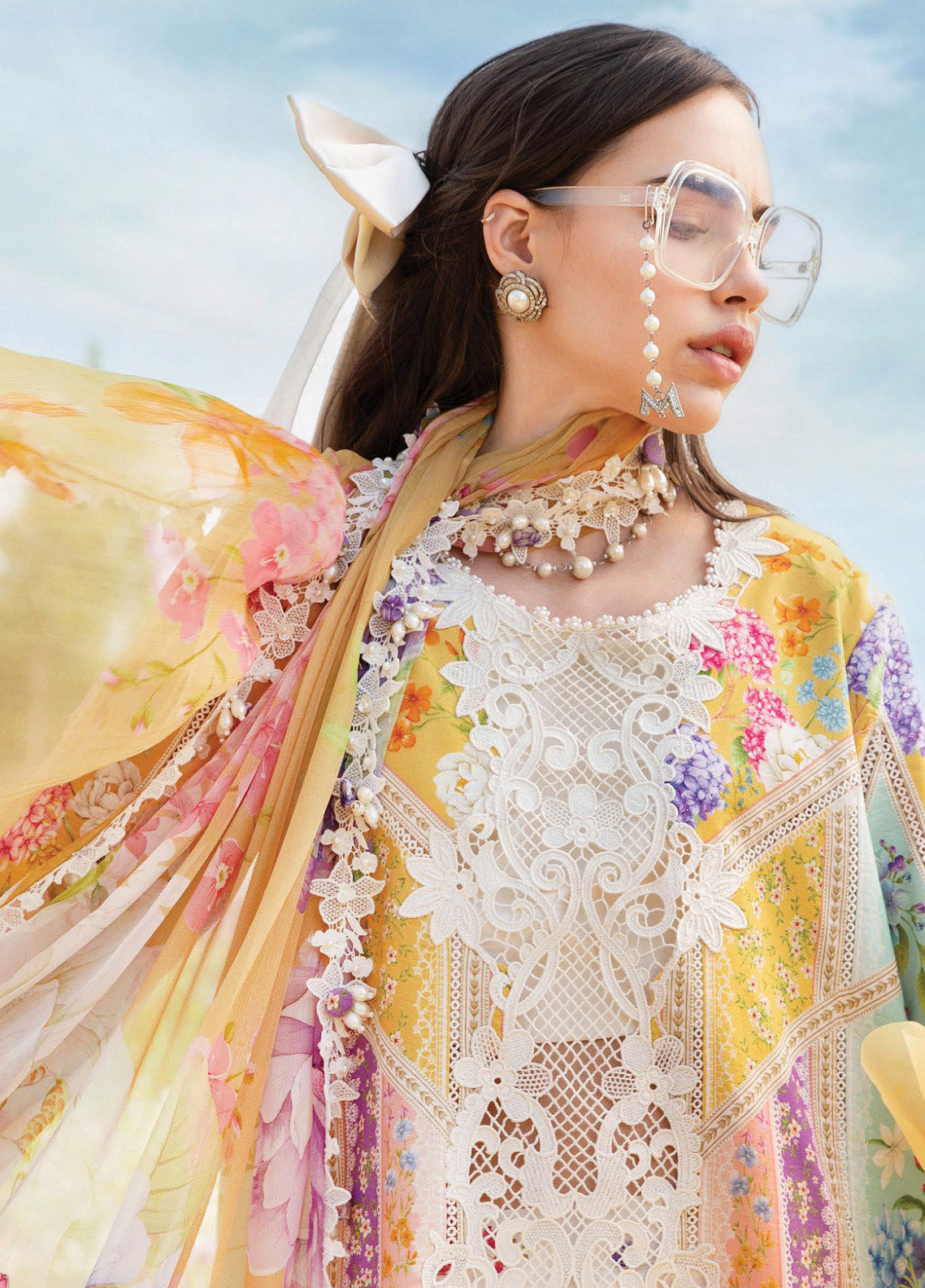 M.Prints By Maria B Embroidered Lawn 3 Piece Unstitched Suit MB25S MPT-2509-A M.Prints By Maria B Embroidered Lawn 3 Piece Unstitched Suit MB25S MPT-2509-A