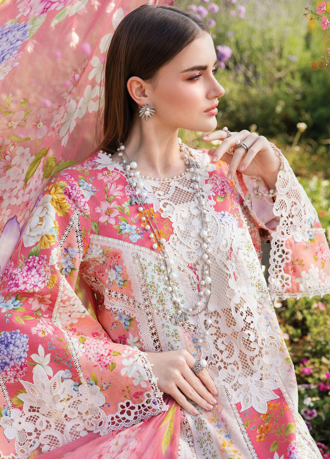 M.Prints By Maria B Embroidered Lawn 3 Piece Unstitched Suit MB25S MPT-2509-B M.Prints By Maria B Embroidered Lawn 3 Piece Unstitched Suit MB25S MPT-2509-B