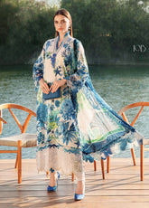 M.Prints By Maria B Embroidered Lawn 3 Piece Unstitched Suit MB25S MPT-2510-B