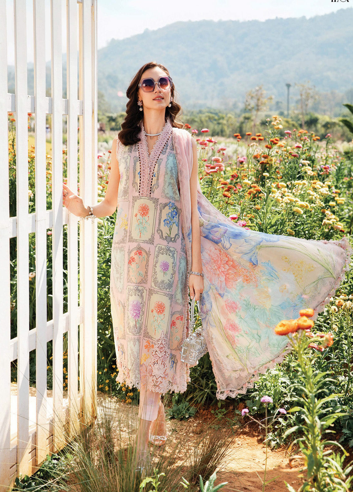 M.Prints By Maria B Embroidered Lawn 3 Piece Unstitched Suit MB25S MPT-2511-A M.Prints By Maria B Embroidered Lawn 3 Piece Unstitched Suit MB25S MPT-2511-A