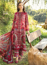 M.Prints By Maria B Embroidered Lawn 3 Piece Unstitched Suit MB25S MPT-2514-B