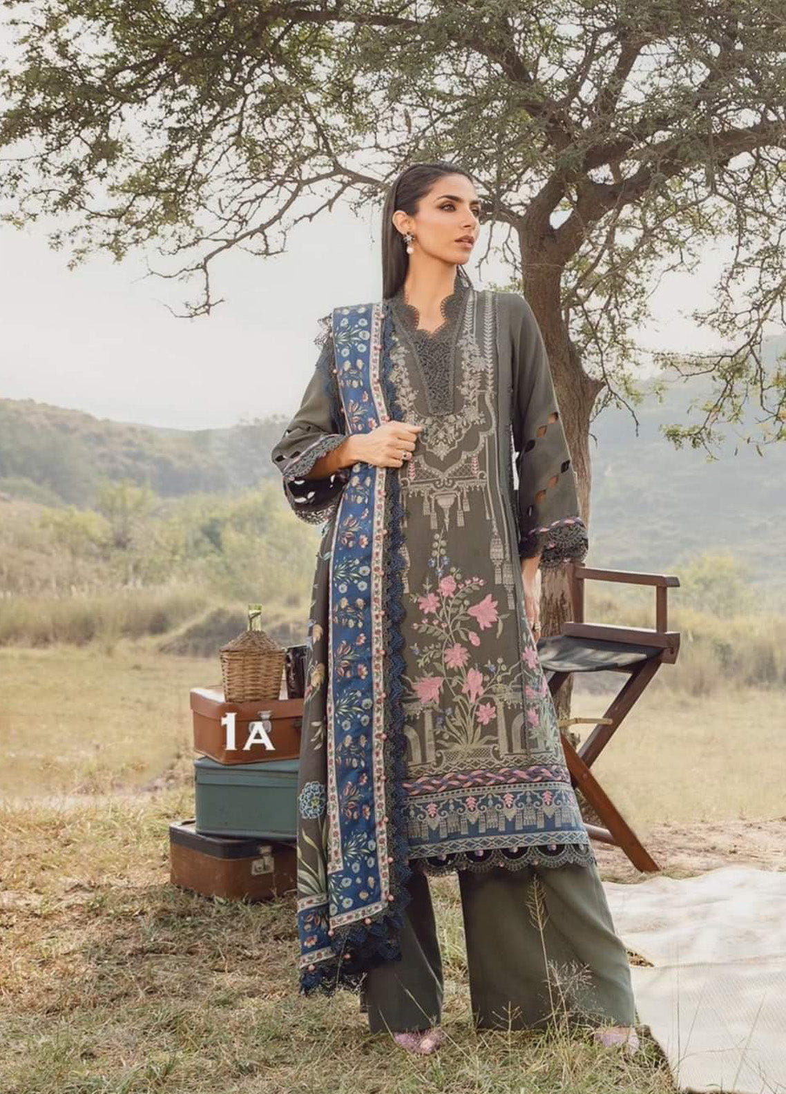 M.Prints By Maria B Embroidered Linen 3 Piece Unstitched Suit MB24WE MPT-2401-A M.Prints By Maria B Embroidered Linen 3 Piece Unstitched Suit MB24WE MPT-2401-A