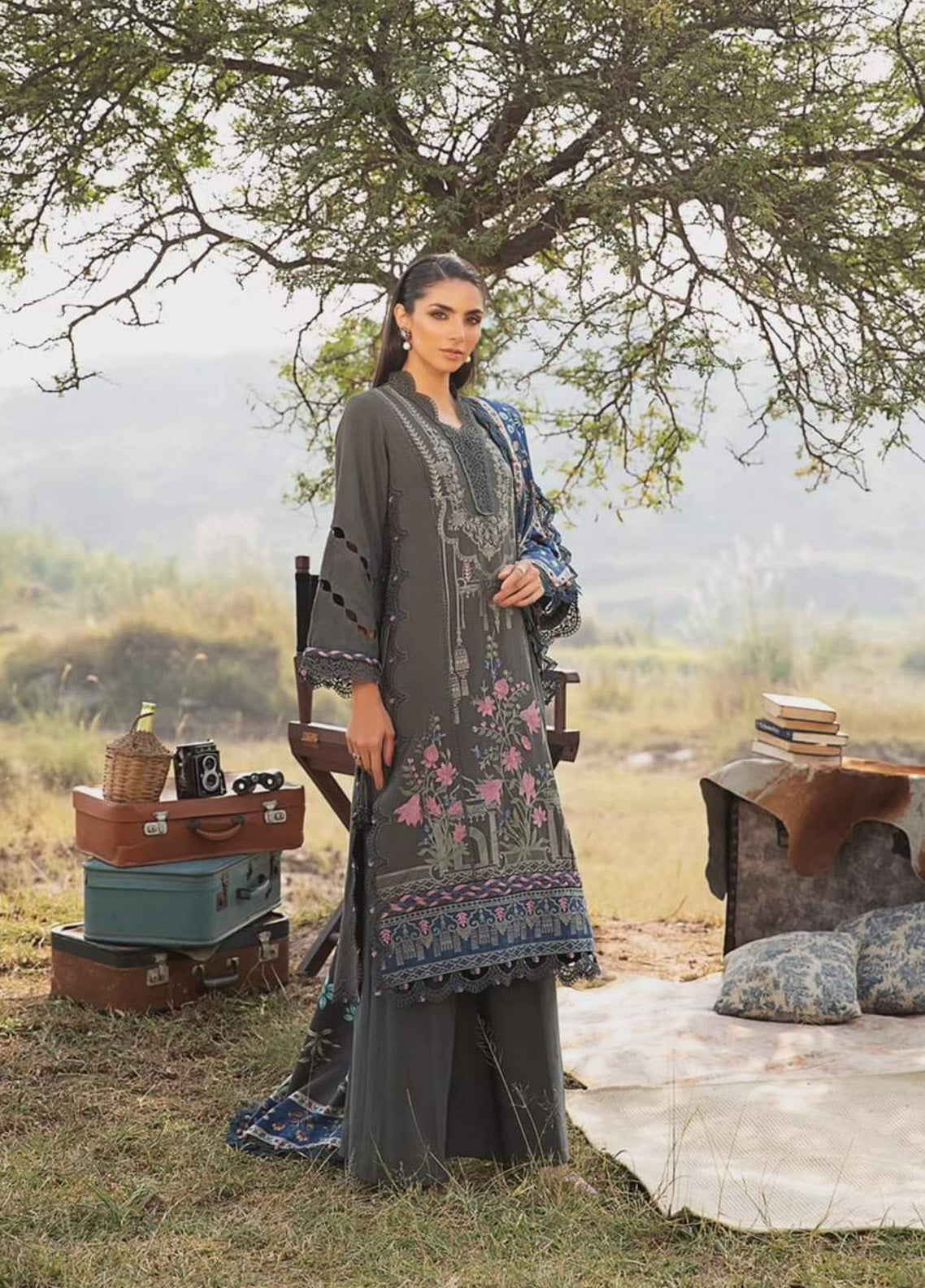 M.Prints By Maria B Embroidered Linen 3 Piece Unstitched Suit MB24WE MPT-2401-A M.Prints By Maria B Embroidered Linen 3 Piece Unstitched Suit MB24WE MPT-2401-A