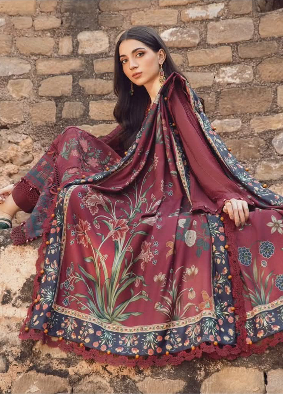 M.Prints By Maria B Embroidered Linen 3 Piece Unstitched Suit MB24WE MPT-2401-B M.Prints By Maria B Embroidered Linen 3 Piece Unstitched Suit MB24WE MPT-2401-B