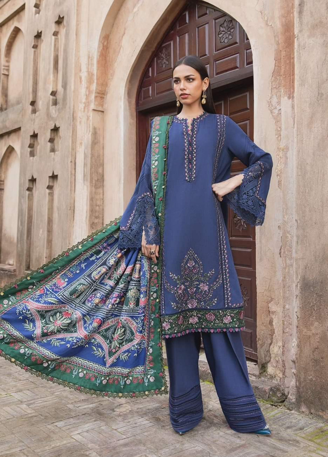 M.Prints By Maria B Embroidered Linen 3 Piece Unstitched Suit MB24WE MPT-2405-A M.Prints By Maria B Embroidered Linen 3 Piece Unstitched Suit MB24WE MPT-2405-A