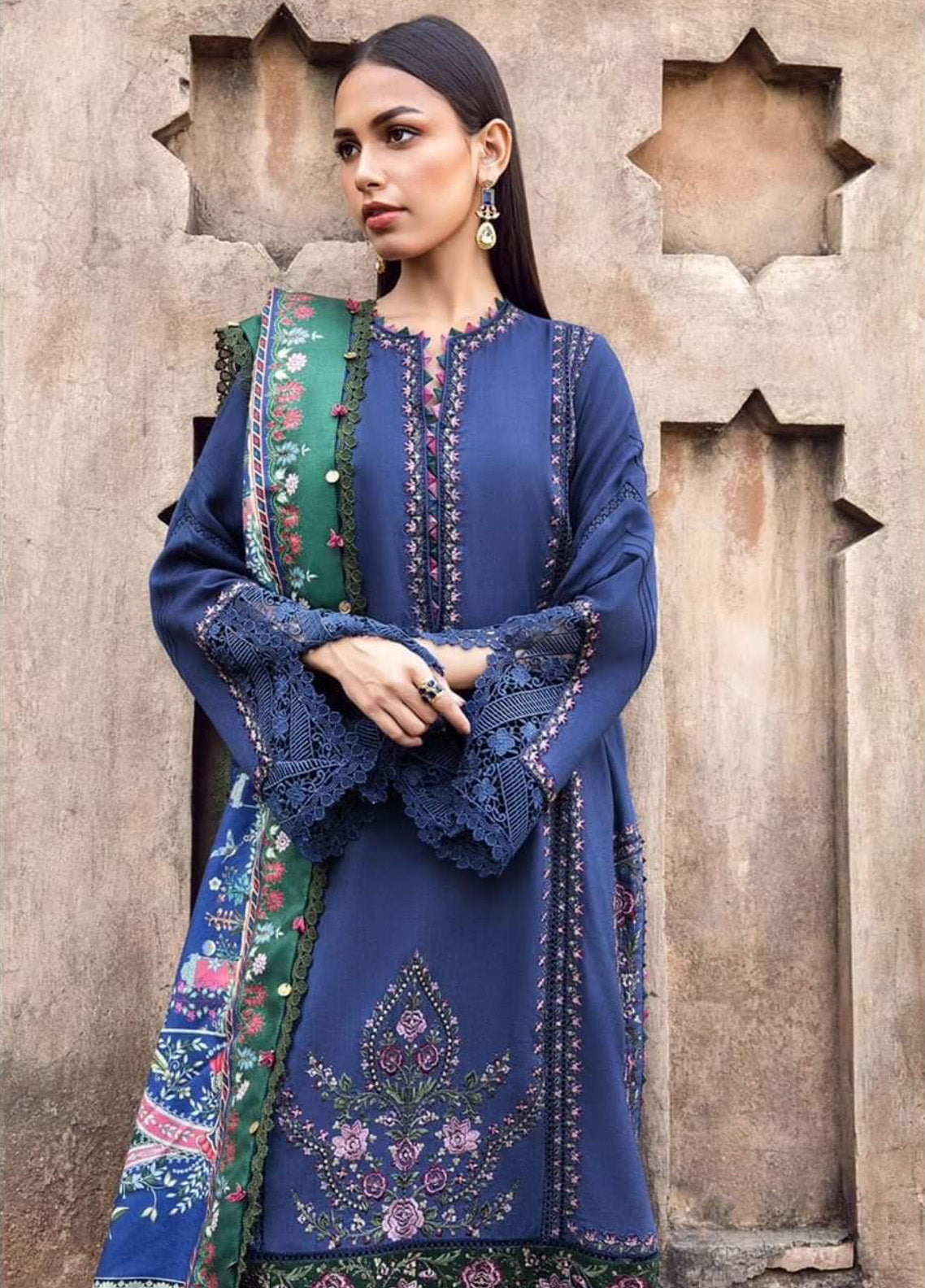 M.Prints By Maria B Embroidered Linen 3 Piece Unstitched Suit MB24WE MPT-2405-A M.Prints By Maria B Embroidered Linen 3 Piece Unstitched Suit MB24WE MPT-2405-A