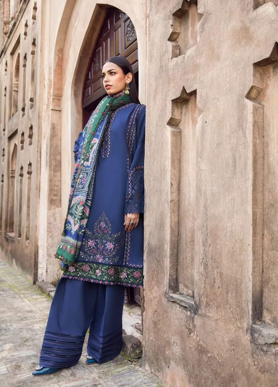 M.Prints By Maria B Embroidered Linen 3 Piece Unstitched Suit MB24WE MPT-2405-A M.Prints By Maria B Embroidered Linen 3 Piece Unstitched Suit MB24WE MPT-2405-A