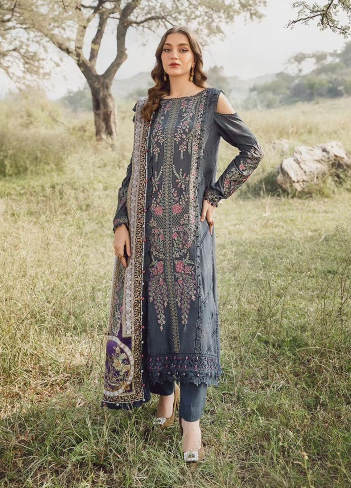 M.Prints By Maria B Embroidered Linen 3 Piece Unstitched Suit MB24WE MPT-2406-A M.Prints By Maria B Embroidered Linen 3 Piece Unstitched Suit MB24WE MPT-2406-A