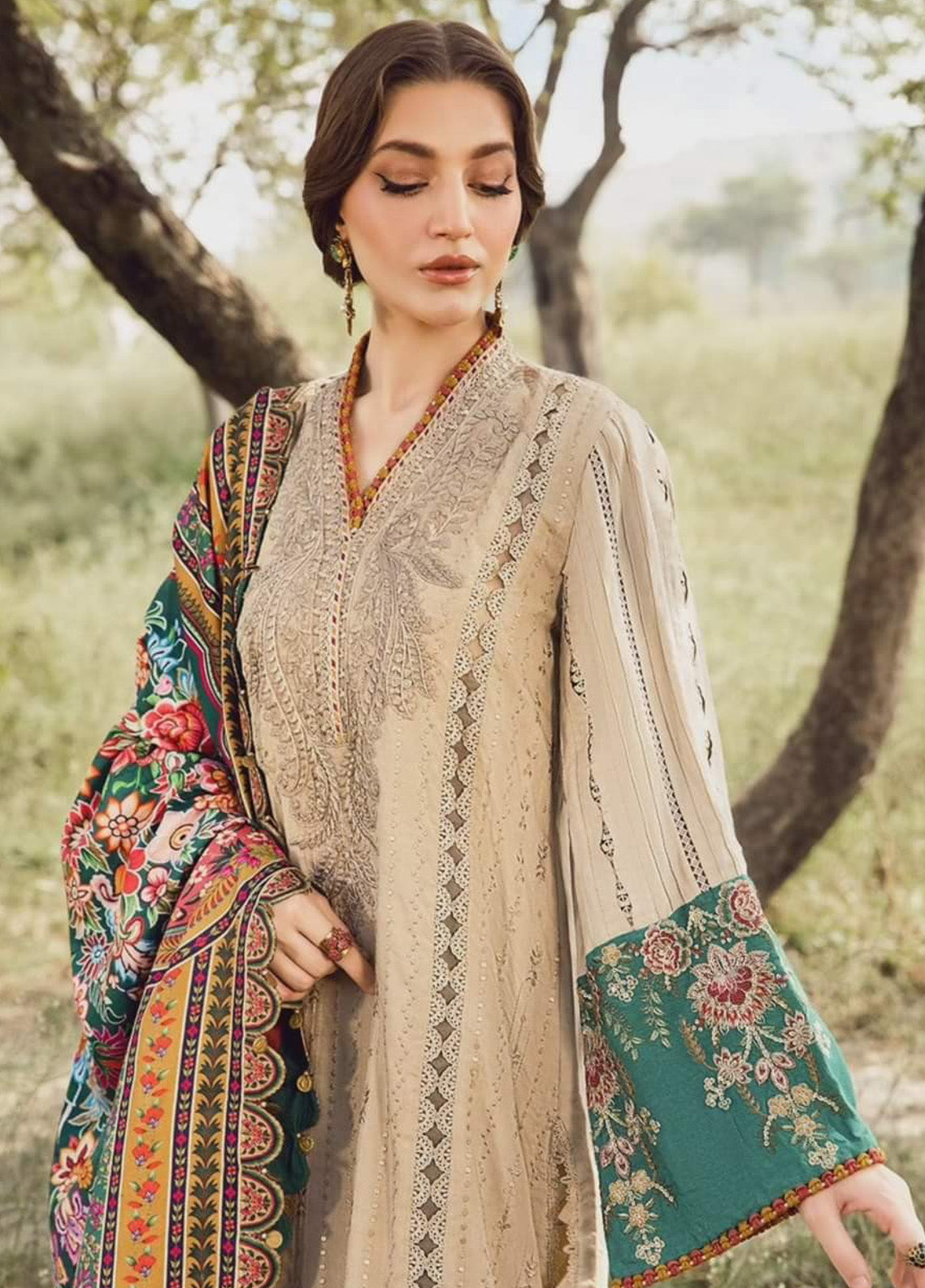 M.Prints By Maria B Embroidered Linen 3 Piece Unstitched Suit MB24WE MPT-2407-A M.Prints By Maria B Embroidered Linen 3 Piece Unstitched Suit MB24WE MPT-2407-A