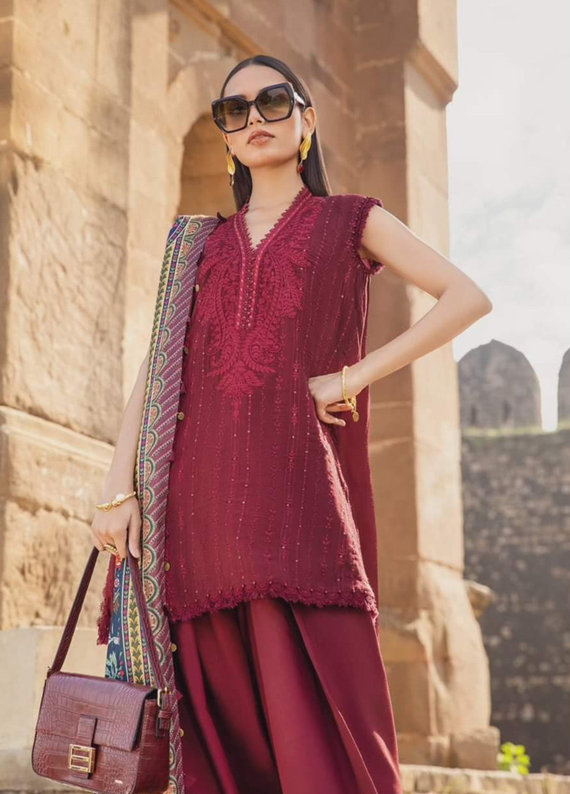 M.Prints By Maria B Embroidered Linen 3 Piece Unstitched Suit MB24WE MPT-2407-B M.Prints By Maria B Embroidered Linen 3 Piece Unstitched Suit MB24WE MPT-2407-B