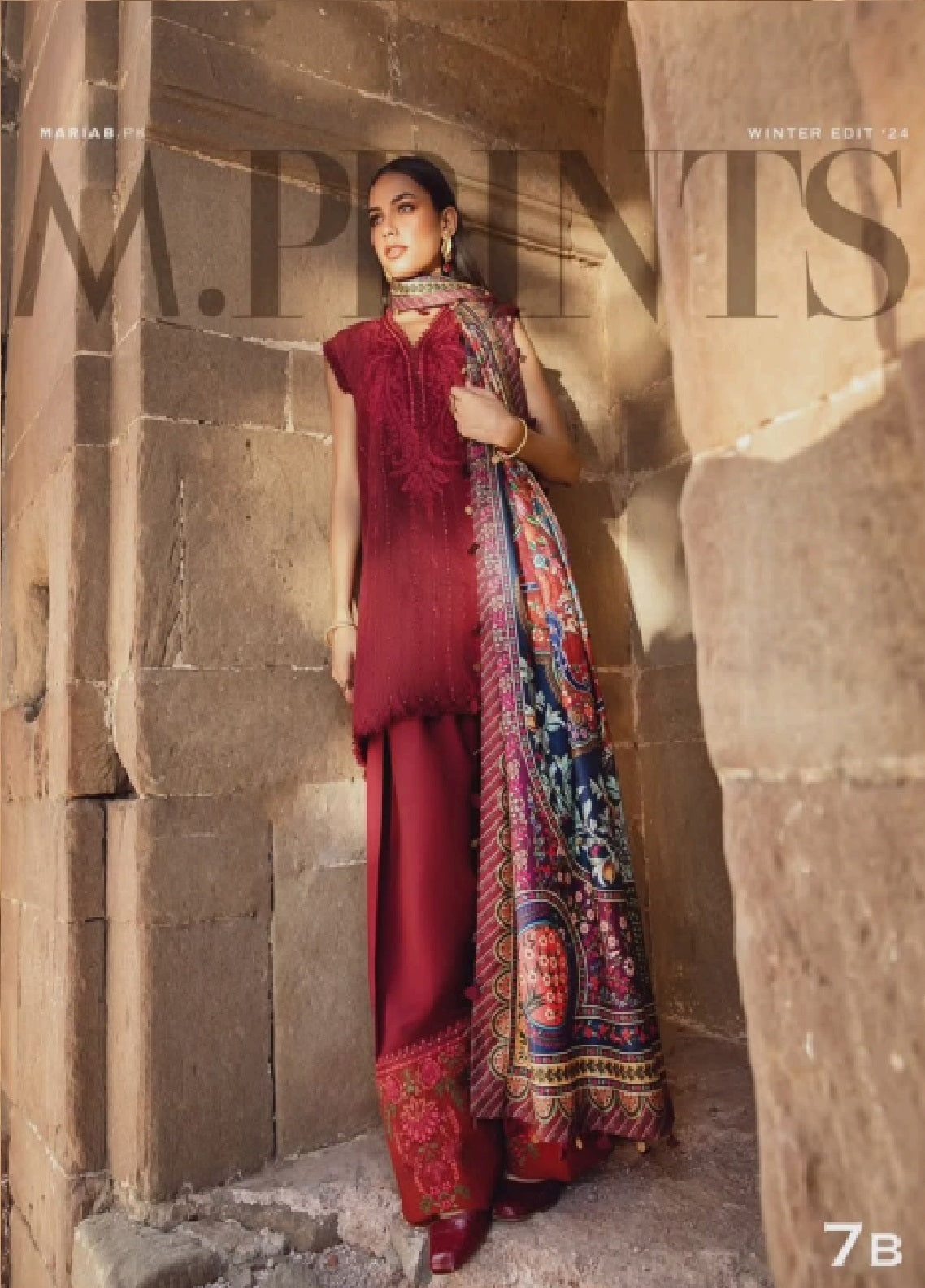 M.Prints By Maria B Embroidered Linen 3 Piece Unstitched Suit MB24WE MPT-2407-B M.Prints By Maria B Embroidered Linen 3 Piece Unstitched Suit MB24WE MPT-2407-B