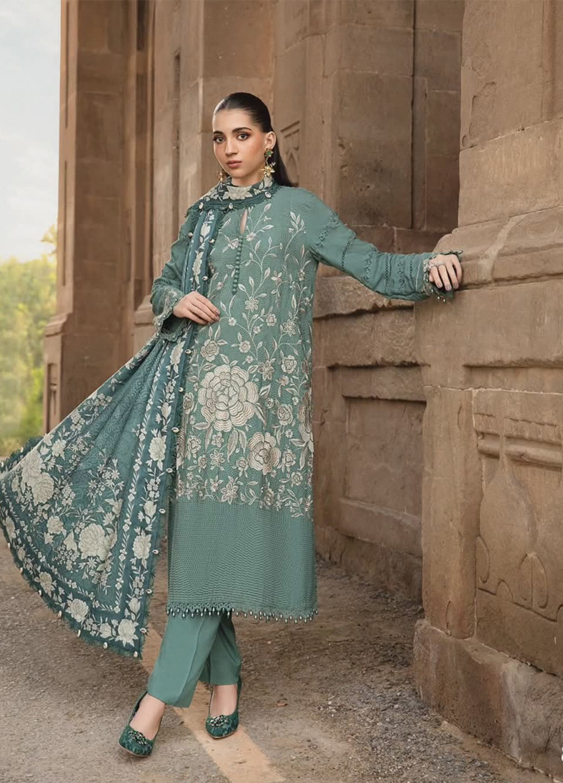 M.Prints By Maria B Embroidered Linen 3 Piece Unstitched Suit MB24WE MPT-2408-A M.Prints By Maria B Embroidered Linen 3 Piece Unstitched Suit MB24WE MPT-2408-A