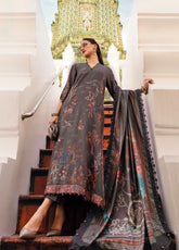 M.Prints By Maria B Embroidered Linen 3 Piece Unstitched Suit MB25MPV28 MPT-2801B