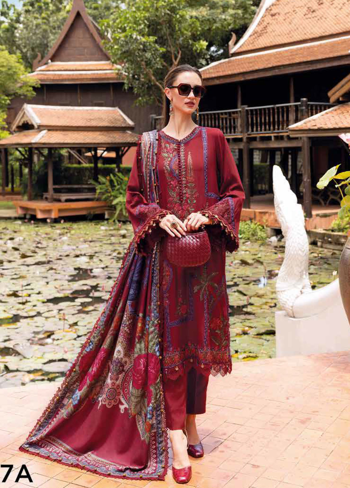 M.Prints By Maria B Embroidered Linen 3 Piece Unstitched Suit MB25MPV28 MPT-2807A M.Prints By Maria B Embroidered Linen 3 Piece Unstitched Suit MB25MPV28 MPT-2807A