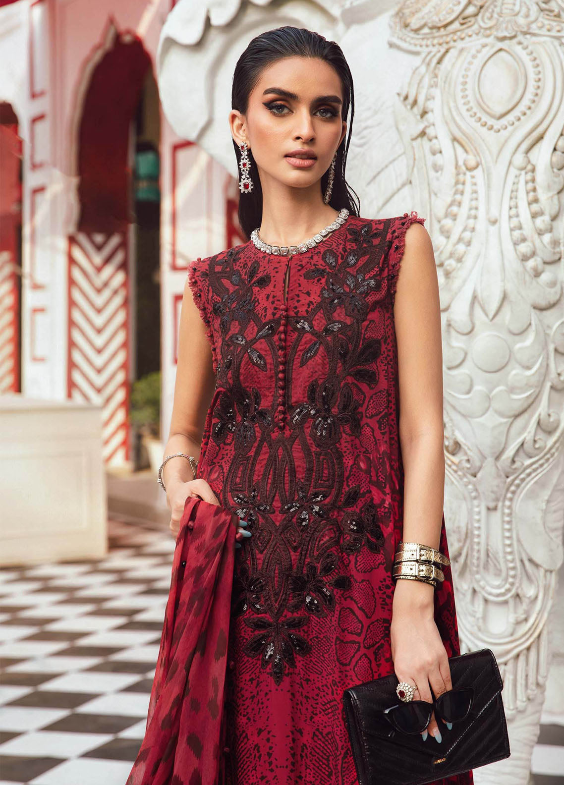 M.Prints By Maria B Embroidered Linen Suits Unstitched 3 Piece MB25FE MPT-2702-A M.Prints By Maria B Embroidered Linen Suits Unstitched 3 Piece MB25FE MPT-2702-A