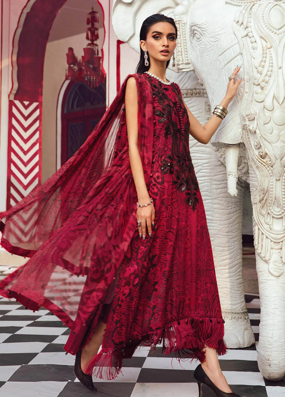 M.Prints By Maria B Embroidered Linen Suits Unstitched 3 Piece MB25FE MPT-2702-A M.Prints By Maria B Embroidered Linen Suits Unstitched 3 Piece MB25FE MPT-2702-A